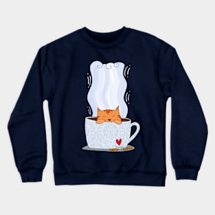 Tea Cat Crewneck Sweatshirt